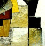 Kazimir Malevich detail of portrait of the composer matiushin, oil painting artist